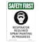 Signmission OSHA Sign, Respirator Required W/ Symbol, 10in X 7in Rigid Plastic, 7" W, 10" H, Portrait OS-SF-P-710-V-11236 - alternate 1